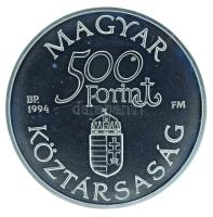 1994. 500Ft Ag "Régi dunai hajók II. - Carolina" kapszulában, tanúsítvánnyal, dísztokban T...