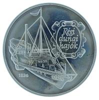 1993. 500Ft Ag "Régi dunai hajók I. - Árpád" kapszulában, tanúsítvánnyal, sérült dísztokba...