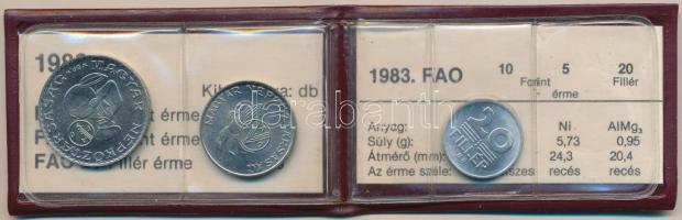 1983. 20f + 5Ft + 10Ft eredeti műbőr "FAO" tokban, tanúsítvánnyal T:UNC