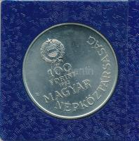1983. 100Ft alpakka "Széchenyi István" sötétkék műbőr tokban, tanúsítvánnyal T:BU
Adamo E...