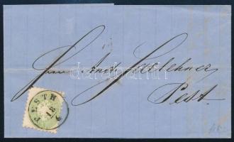 1865 3kr helyi levélen / 3kr on local cover "PESTH"