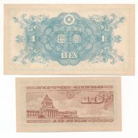 Japán 1946(DN) 1Y "133116" + 1947(DN) 10s "13333" T:AU
Japan 1946(ND) 1 Yen &qu...
