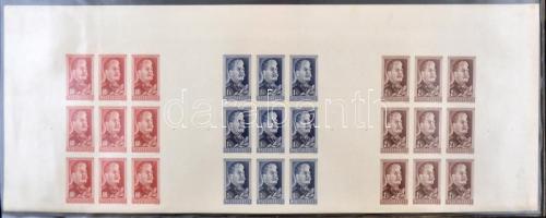 1949 Sztálin vágott kilences tömböket tartalmazó teljes ív (220.000)