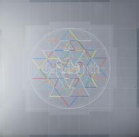 Ottó László (1966-): Yantra-yajna (1), 2014. Akril, vászon, jelzett a hátoldalán. 90×90 cm. A művész...
