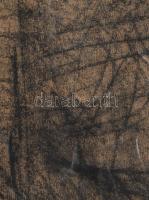 Mednyánszky jelzéssel: Hangulatos táj. Szén, papír. Lap alja vágott és levágott Mednyánszky hagyaték...