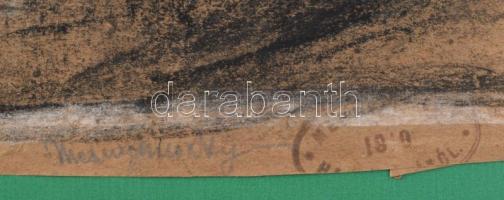 Mednyánszky jelzéssel: Hangulatos táj. Szén, papír. Lap alja vágott és levágott Mednyánszky hagyaték...