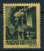 1945 Kisegítő 9P/1f fordított felülnyomással / Mi 813 with inverted overprint