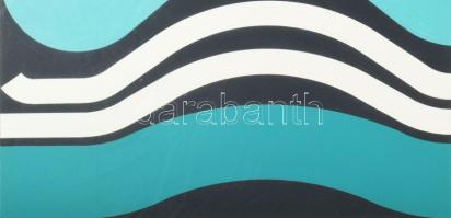 Joláthy Attila (1927-1998): Hullámzó formák (cím nélkül), 1976. Tempera, papír. Jelzett. Üvegezett k...