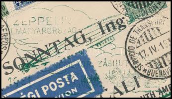1931 Zeppelin Magyarország - németországi útja levél Zeppelin sorral Friedrichshafenen át Kolumbiába...