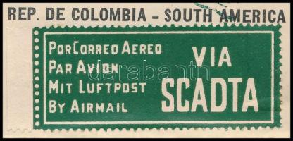 1931 Zeppelin Magyarország - németországi útja levél Zeppelin sorral Friedrichshafenen át Kolumbiába...