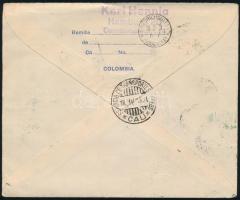 1931 Zeppelin Magyarország - németországi útja levél Zeppelin sorral Friedrichshafenen át Kolumbiába...