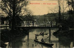 Nagyvárad, Oradea; Dőri szigeti részlet. W. L. Bp. 264. 16600 / bridge, rowing boats (Rb)