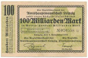 Német Birodalom / Weimari Köztársaság 1923. 100.000.000.000M T:F
German Empire / Weimar Republic 19...