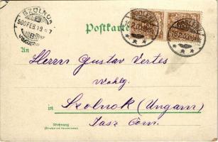 1900 Koblenz, Coblenz-Ehrenbreitstein, Lokomotive. Kunstanstalt Aug. Finkenrath / view, locomotive. ...