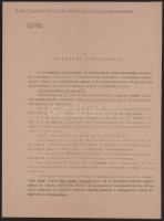 1943 A Görgey Arthur honvéd műszaki hadapród parancsnokság által kiadott körlevél a szülőkhöz