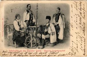 1901 Trencsén, Trencín; Népviselet Trencsén megyéből. Gansel Lipót 119. / Volkstrachten aus dem Tren...