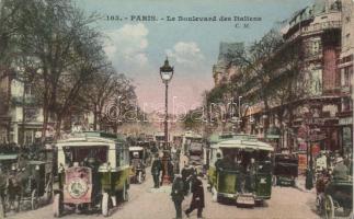 Paris Italian boulevard trams