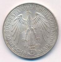 Német Szövetségi Köztársaság 1969F 5M Ag "Gerhard Mercator" T:AU,XF 
Federal Republic of ...