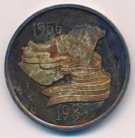 Kósa István (1953-) 1989. "Kádár János / 1956-1989" Ag emlékérem (31,18g/0.925/38mm) T:AU ...