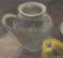 Czigány D jelzéssel: Csendélet. Olaj, karton. Fakeretben. 25,5x37,5 cm