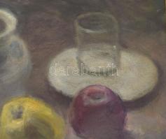 Czigány D jelzéssel: Csendélet. Olaj, karton. Fakeretben. 25,5x37,5 cm