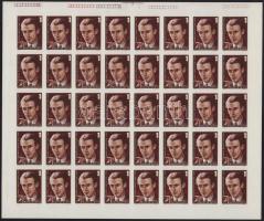 1972 Radnóti Miklós vágott ív (40.000) / Mi 2816 imperforate sheet