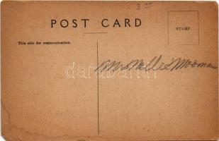 "Too much politics. To the polls" Anti-suffrage propaganda, mocking humour. Copyright 1910...