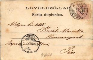 1899 Eszék, Essegg, Osijek; Festung / tvrdja / tér. Ottokar Rechnitzer kiadása / square (fl)