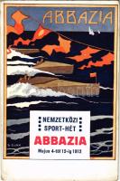 Abbazia, Nemzetközi Sport-Hét május 4-től 12-ig 1912 / International Sports Week Opatija advertising...