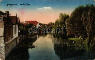 1916 Beregszász, Berehove; Vérke folyó. Friedmann Moritz kiadása / Verke river