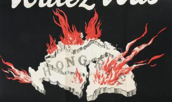 Barta Ernő (1878-1956): Voulez-vous quatre Alsace? Francia nyelvű magyar irredenta plakát, 1919 körü...