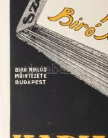 cca 1918 Szenes Béla: A kristóftéri Kolumbusz, regény, Feiks Jenő rajzaival, plakát, litográfia, pap...