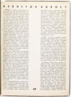 Nemzeti Művészet. Kernstok Károly. Lehel Ferenc naplójegyzetei. 49-63p. Számos szövegközti és egészo...