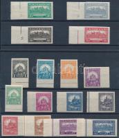 1926 Pengő-fillér I. vágott ívszéli sor (110.000) / Mi 411-426 imperforated margin set