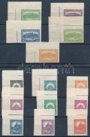 1928 Pengő-fillér II. vágott ívsarki sor (60.000) / Mi 411-426 imperforated margin set