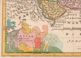 (Ázsia nyelvi térképe) Christoph &amp; Johann Christopf Weigel 1745. Asiae nove delineatio. Szín...