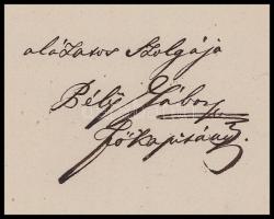 1840 Hadház (Hajdúhadház), Pély (Nagy) Gábor (1780-1849) hajdúkerületi főkapitány hivatalos levele d...