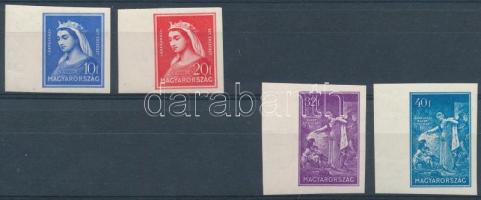 1932 Szent Erzsébet vágott ívszéli sor (25.000) / Mi 480-483 imperforated margin set