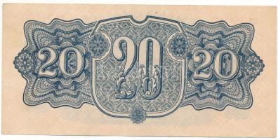 Csehszlovákia 1944. 20K "EH 514767" T:F szép papír
Czechoslovakia 1944. 20 Korun "EH...