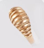 cca 1930, 14 karátos arany (Au) csiga mintás gyűrű, jelzett, Pest, 1872-1937 közötti fémjel, 580 ezr...