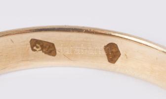 cca 1930, 14 karátos arany (Au) csiga mintás gyűrű, jelzett, Pest, 1872-1937 közötti fémjel, 580 ezr...