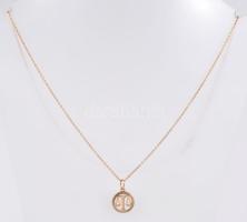 14k arany (Au) mérleg medálos nyaklánc, jelzett, Péznverő, 3,45 g