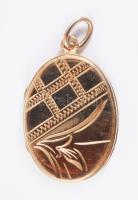 14k arany (Au) képtartós medál, jelzett, Pénzverő, 1966-1998 közötti fémjel, 5,87 g