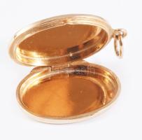 14k arany (Au) képtartós medál, jelzett, Pénzverő, 1966-1998 közötti fémjel, 5,87 g