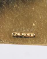 18k arany (Au) halak csillagjegy medál, jelzett, orosz fémjel, 2,06 g