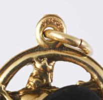 14k arany (Au) Poszeidon figurás medál, jelzett, 0,71 g
