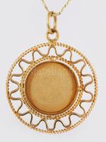 14 karátos s-pancer nyaklánc, jelzett, 2,79g + 18 karátos Pénzverő medál, 1966-1998 közötti fémjel, ...