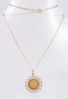 14 karátos s-pancer nyaklánc, jelzett, 2,79g + 18 karátos Pénzverő medál, 1966-1998 közötti fémjel, ...