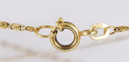 14 karátos s-pancer nyaklánc, jelzett, 2,79g + 18 karátos Pénzverő medál, 1966-1998 közötti fémjel, ...