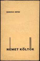 Bardócz Árpád: Német költők. Műfordítások. Sz. Csorba Tibor hét linoleum metszetével. Bp., 1936, Mag...